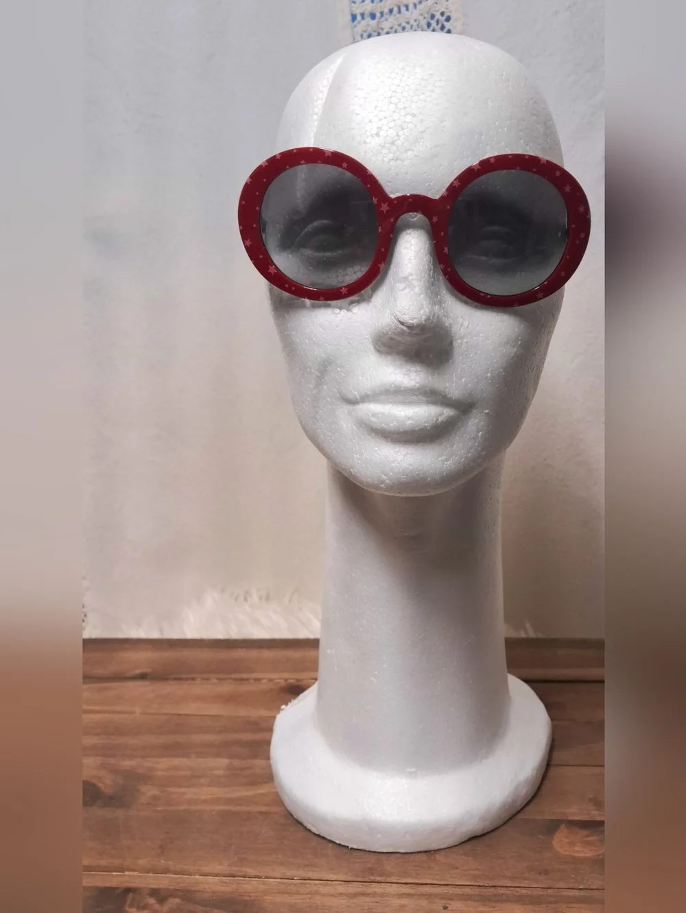 Miu Miu Red Star Round Sunglasses